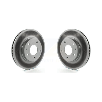 Coated Disc Brake Rotors Front Pair For Mazda 3 CX-3 Sport
