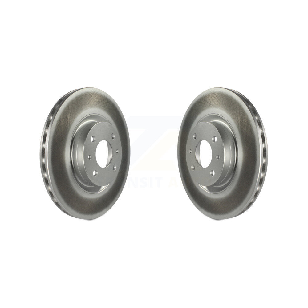 Coated Disc Brake Rotors Front Pair For Fiat 500