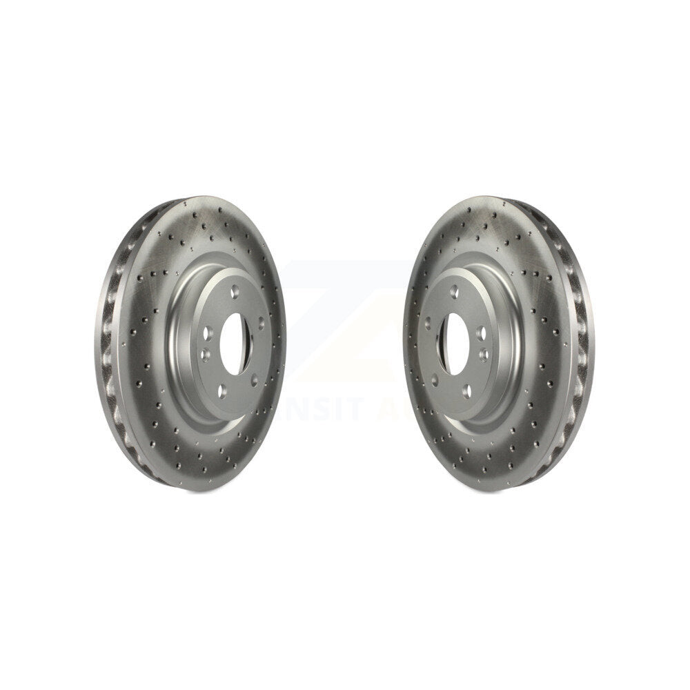Coated Disc Brake Rotors Front Pair For Mercedes-Benz GLA250 CLA250 B250