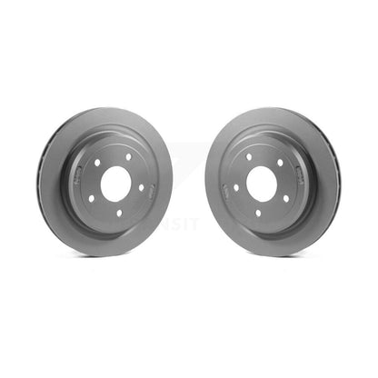 Coated Disc Brake Rotors Rear Pair For Chevrolet Corvette Cadillac XLR