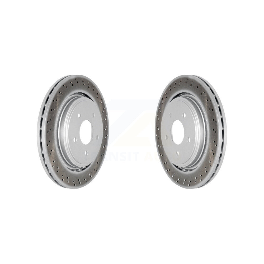 Coated Disc Brake Rotors Rear Pair For Chevrolet Corvette Cadillac XLR