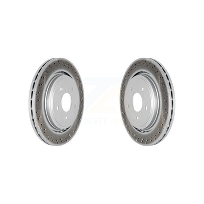 Coated Disc Brake Rotors Rear Pair For Chevrolet Corvette Cadillac XLR
