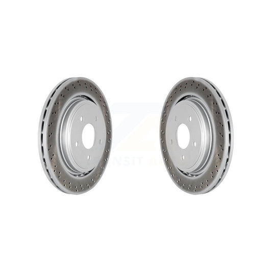 Coated Disc Brake Rotors Rear Pair For Chevrolet Corvette Cadillac XLR