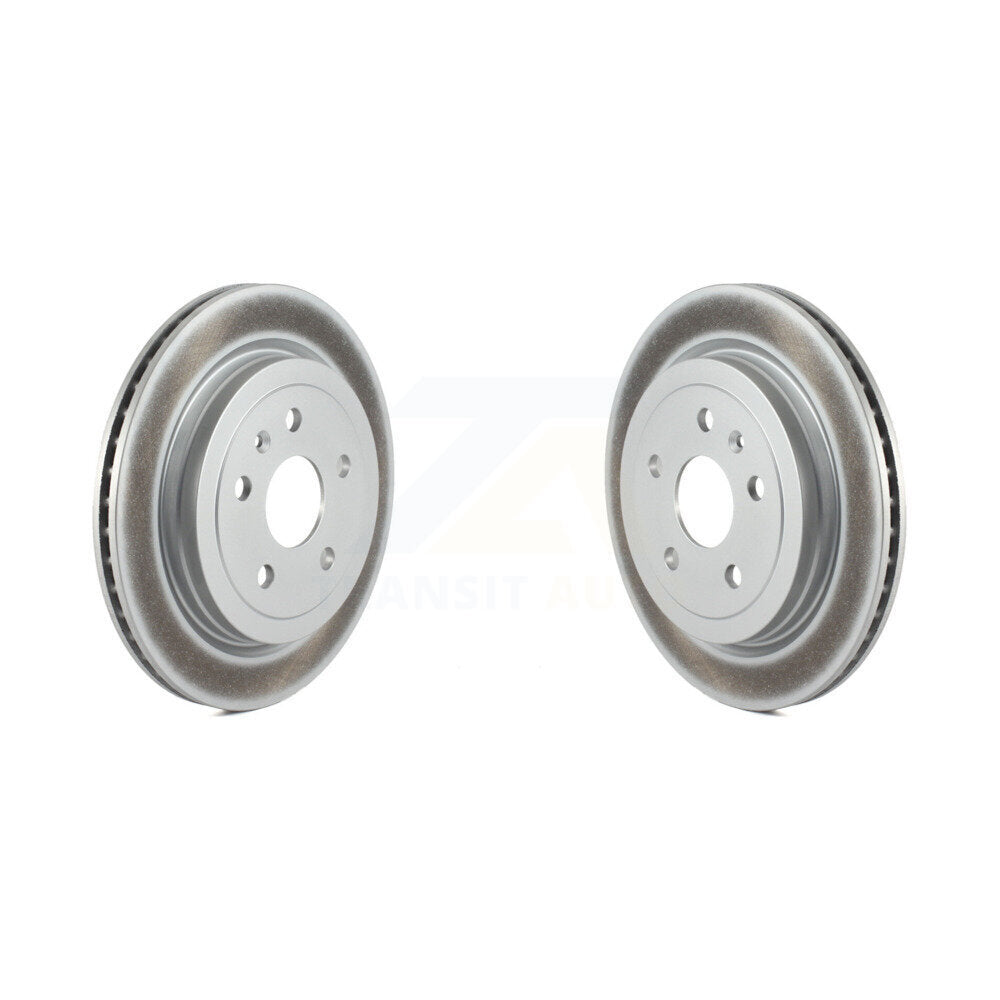 Coated Disc Brake Rotors Rear Pair For Chevrolet Camaro Cadillac CTS