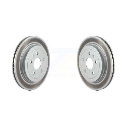 Coated Disc Brake Rotors Rear Pair For Chevrolet Camaro Cadillac CTS