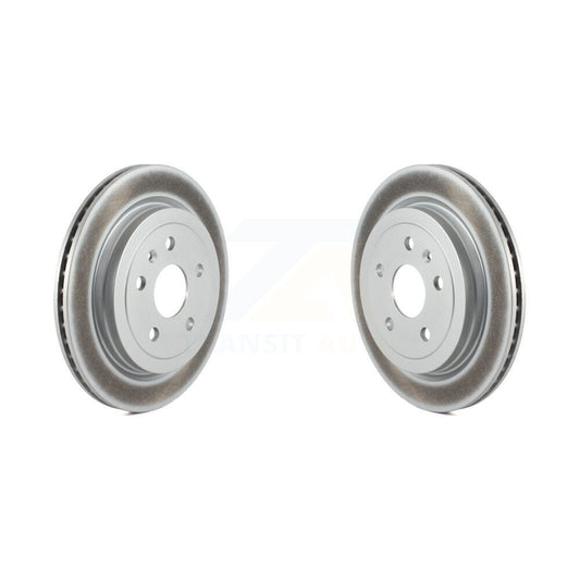 Coated Disc Brake Rotors Rear Pair For Chevrolet Camaro Cadillac CTS
