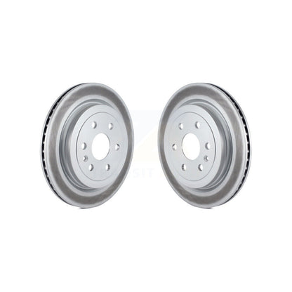 Coated Disc Brake Rotors Rear Pair For Cadillac SRX Saab 9-4X