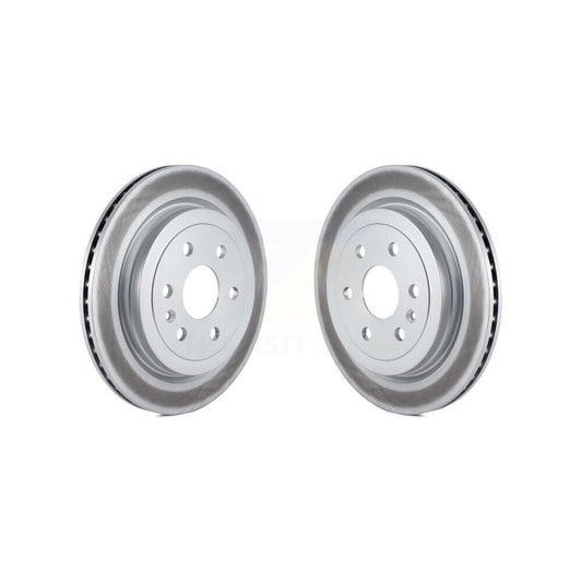 Coated Disc Brake Rotors Rear Pair For Cadillac SRX Saab 9-4X