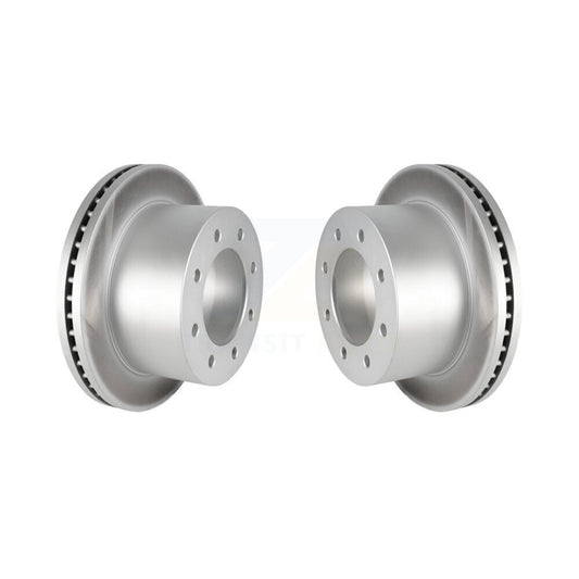 Coat Brake Rotors Rear Pair For 2011-2019 GMC Sierra 3500 HD Chevrolet Silverado