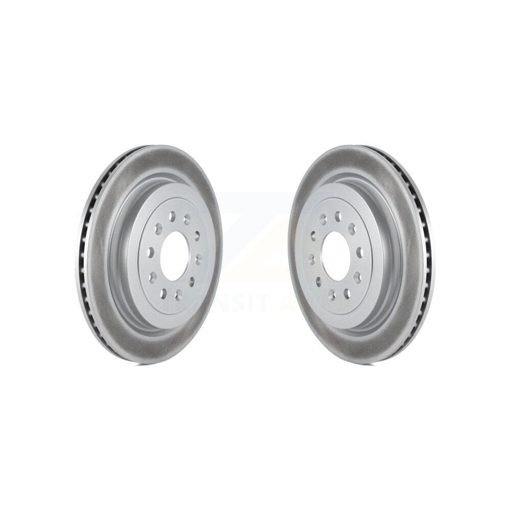 Coated Disc Brake Rotors Rear Pair For Cadillac ATS