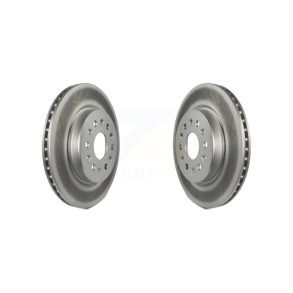 Coat Brake Rotor Rear Pair For Chevrolet Cadillac XT5 Traverse GMC Acadia Blazer