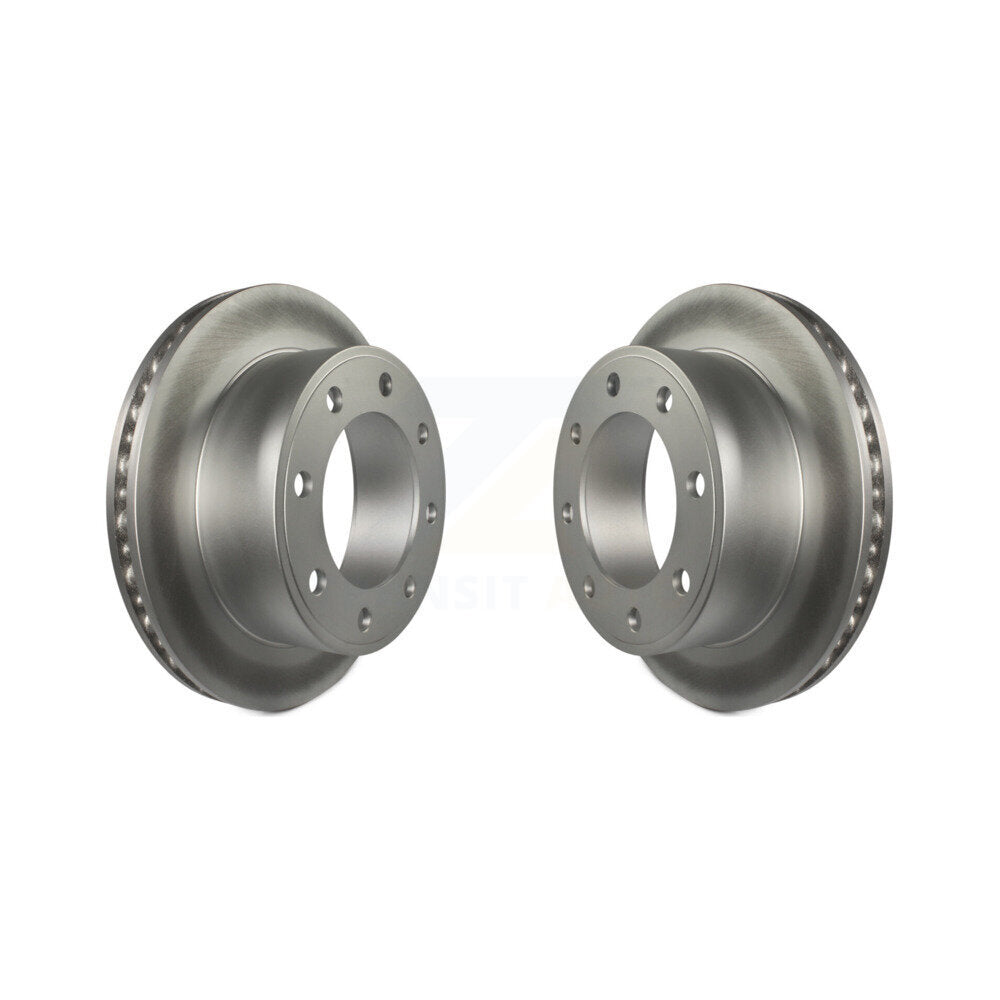 Coat Disc Brake Rotors Rear Pair For Ford F-350 Super Duty F-250 Excursion E-450