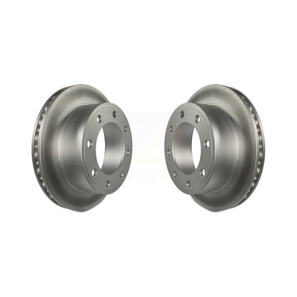 Coat Disc Brake Rotors Rear Pair For Ford F-350 Super Duty F-250 Excursion E-450