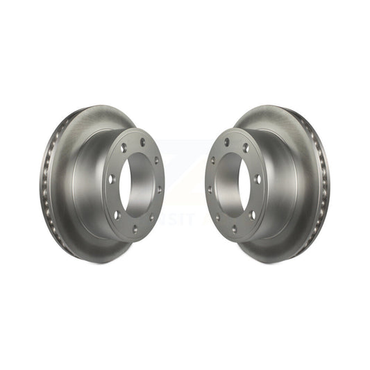 Coat Disc Brake Rotors Rear Pair For Ford F-350 Super Duty F-250 Excursion E-450