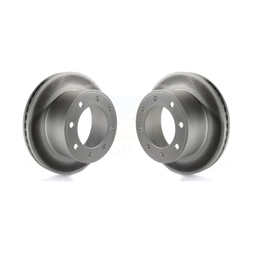 Coated Disc Brake Rotors Rear Pair For 2005-2012 Ford F-350 Super Duty F-250