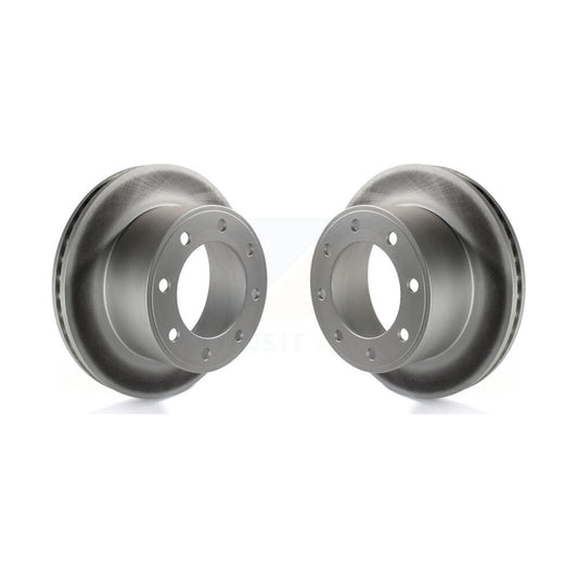 Coated Disc Brake Rotors Rear Pair For 2005-2012 Ford F-350 Super Duty F-250
