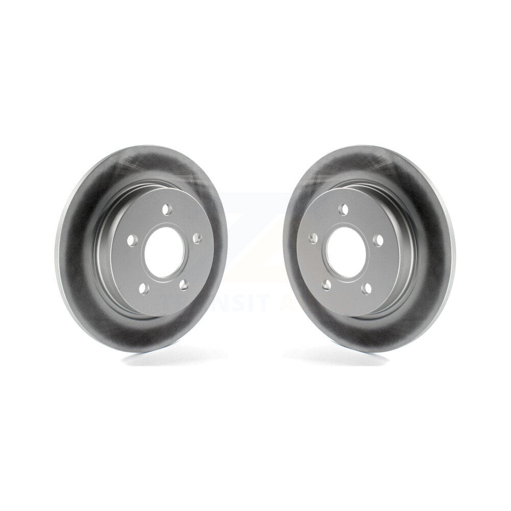 Coated Disc Brake Rotors Rear Pair For Ford Focus