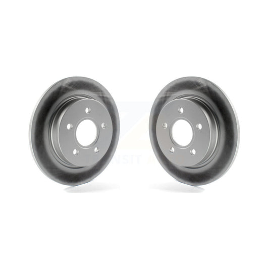 Coated Disc Brake Rotors Rear Pair For Ford Focus