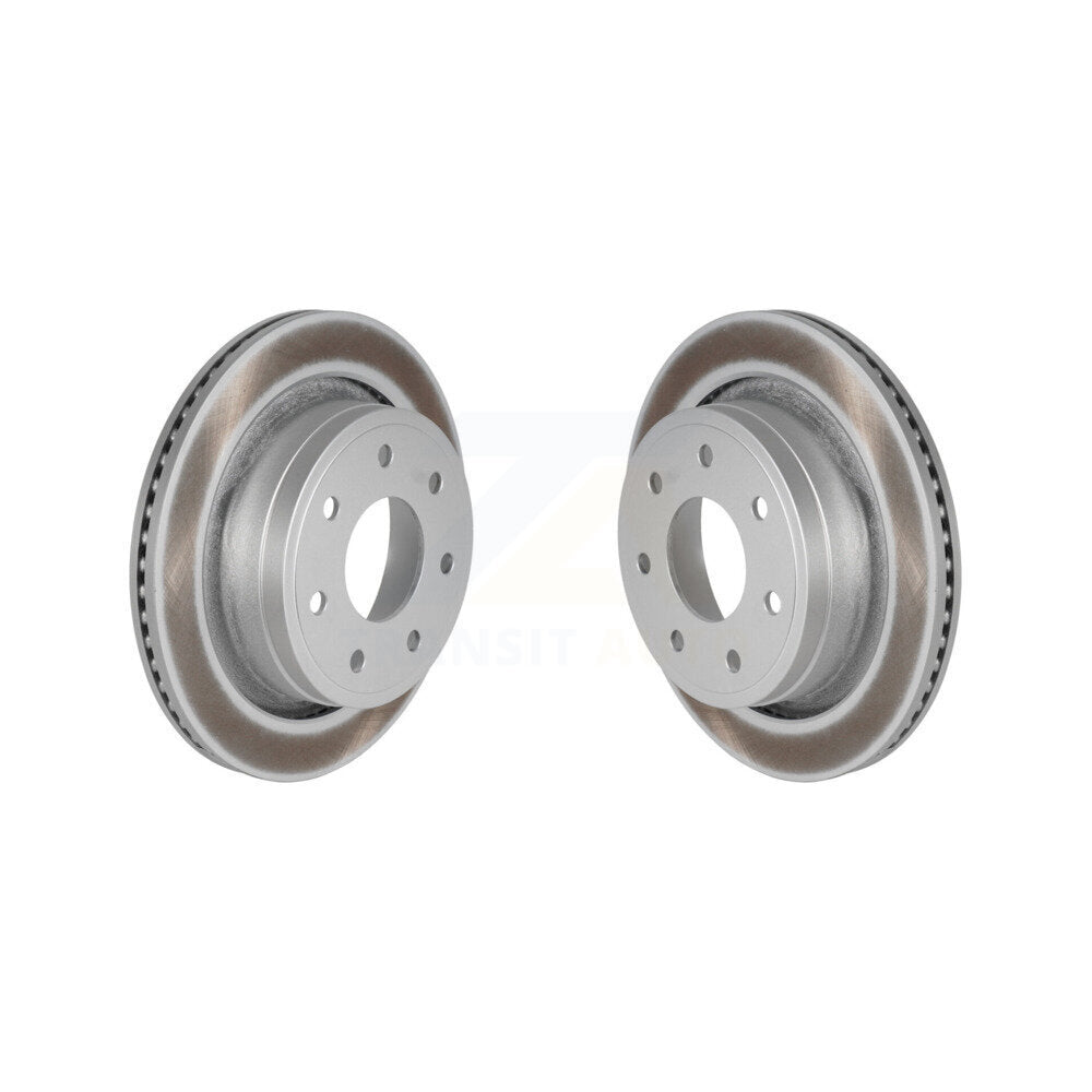 Coated Disc Brake Rotors Rear Pair For 2012-2014 Ford F-150 With 7 Lug Wheels