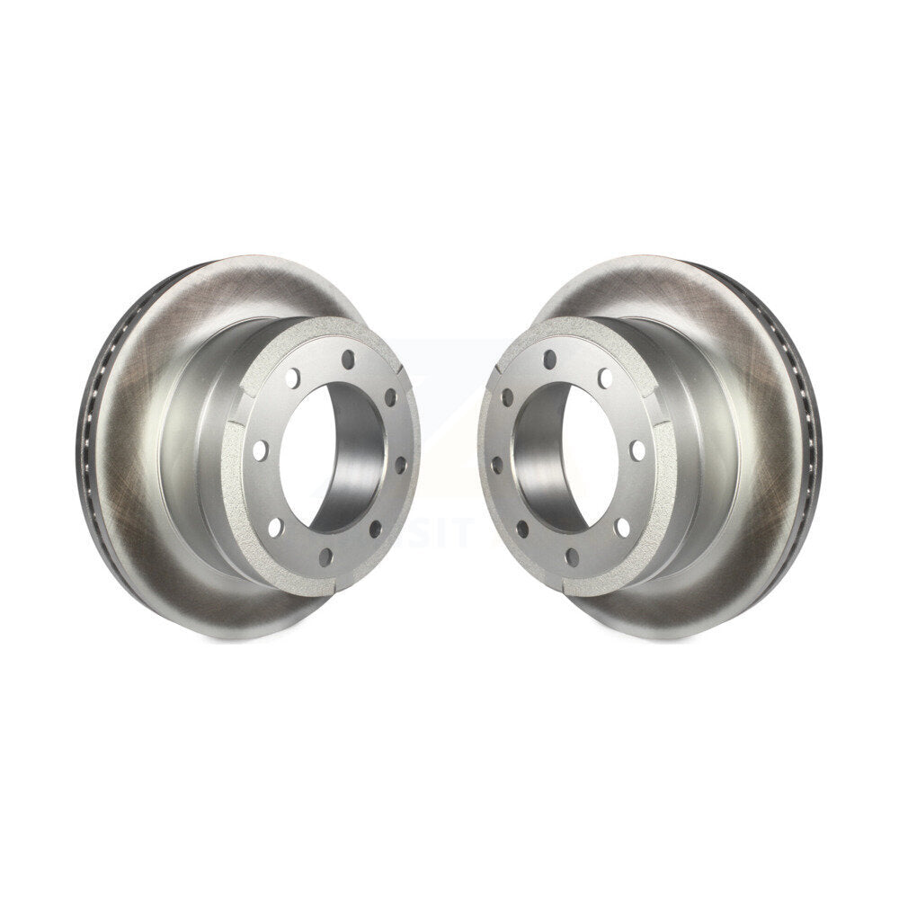 Coated Disc Brake Rotors Rear Pair For Ford F-350 Super Duty F-250
