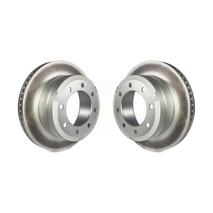 Coated Disc Brake Rotors Rear Pair For Ford F-350 Super Duty F-250