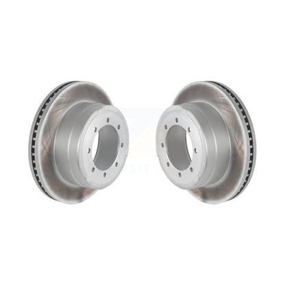 Coated Disc Brake Rotors Rear Pair For Ford F-350 Super Duty F-250 F-450