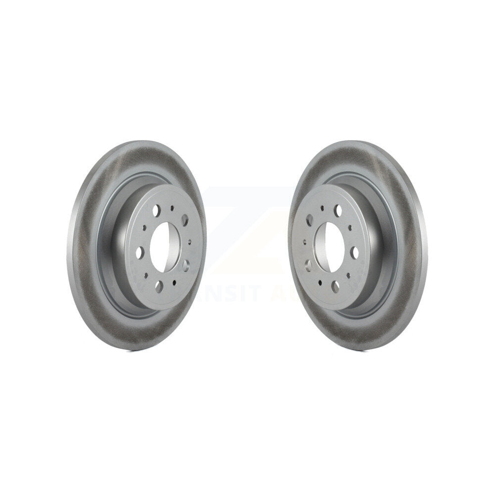 Coated Disc Brake Rotors Rear Pair For Volvo S60 XC70 V70 S80