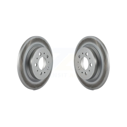 Coated Disc Brake Rotors Rear Pair For Volvo S60 XC70 V70 S80