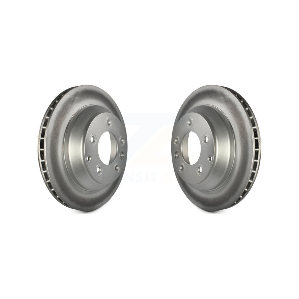 Coated Disc Brake Rotor Rear Pair For Porsche Cayenne Volkswagen Touareg Audi Q7