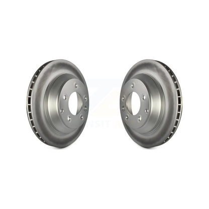 Coated Disc Brake Rotor Rear Pair For Porsche Cayenne Volkswagen Touareg Audi Q7