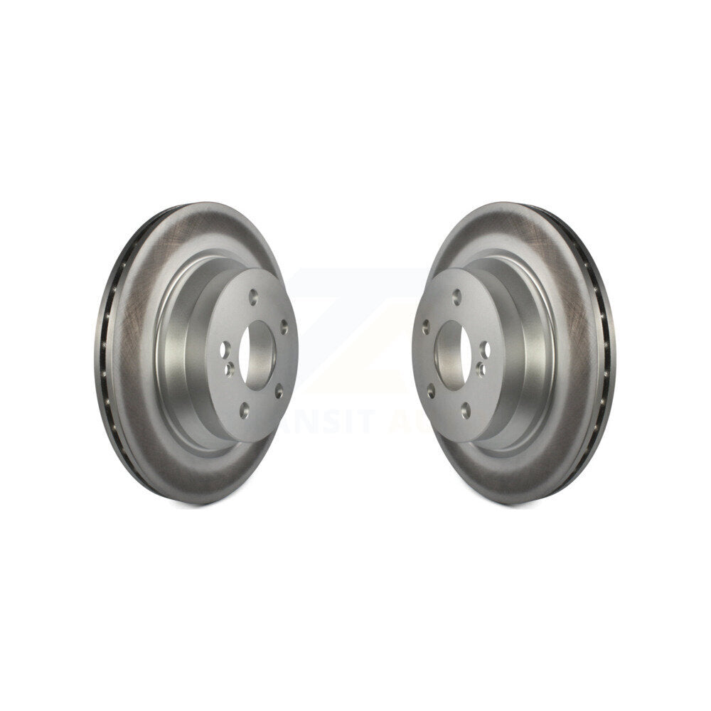 Coated Brake Rotor Rear Pair For Mercedes-Benz GLK350 E350 GLK250 E400 E320 E500