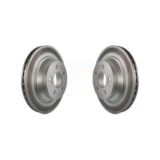 Coated Brake Rotor Rear Pair For Mercedes-Benz GLK350 E350 GLK250 E400 E320 E500