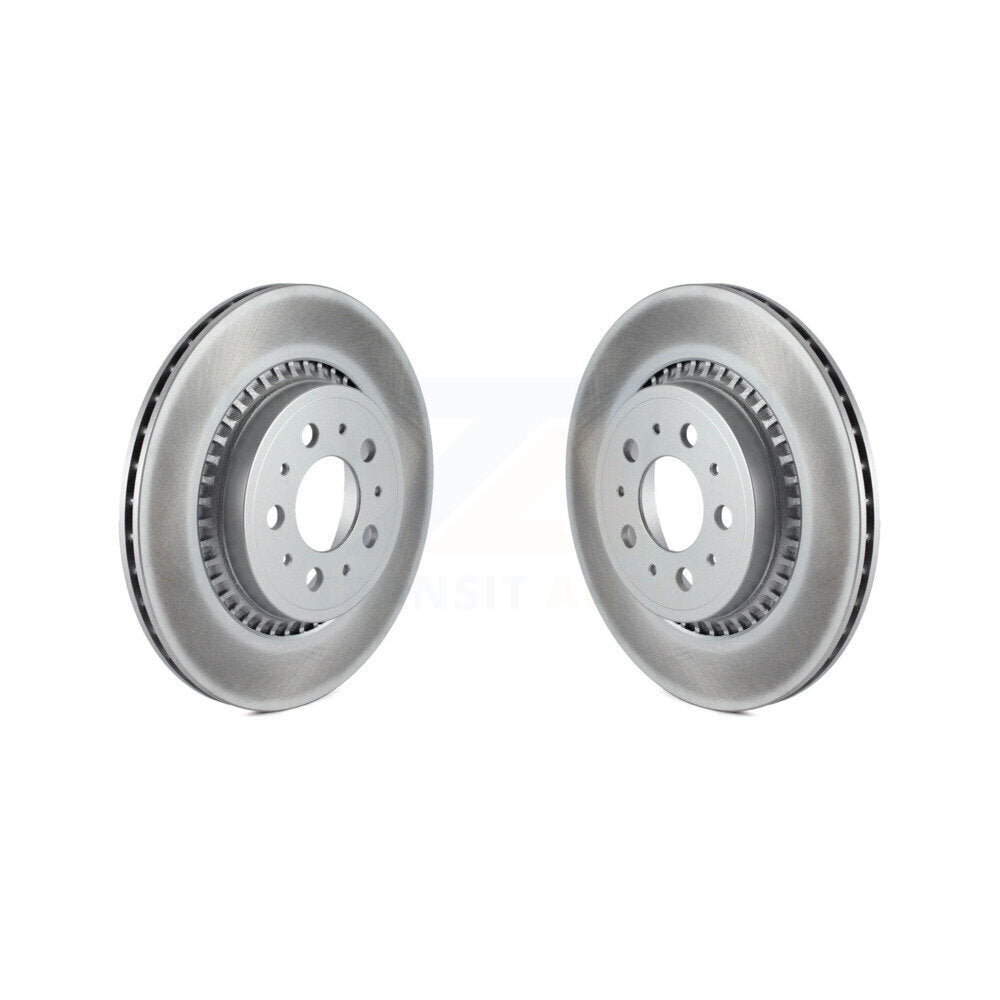 Coated Disc Brake Rotors Rear Pair For 2003-2014 Volvo XC90
