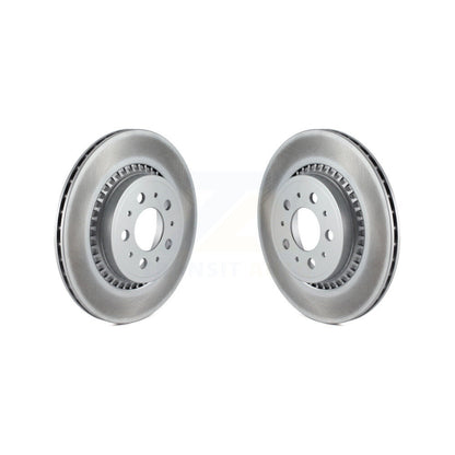 Coated Disc Brake Rotors Rear Pair For 2003-2014 Volvo XC90