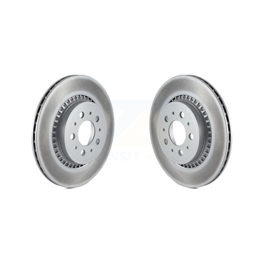 Coated Disc Brake Rotors Rear Pair For 2003-2014 Volvo XC90