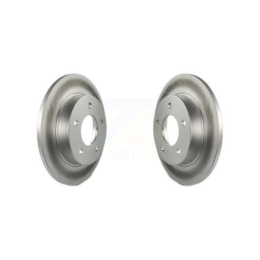 Coated Disc Brake Rotors Rear Pair For Mazda 3 Sport