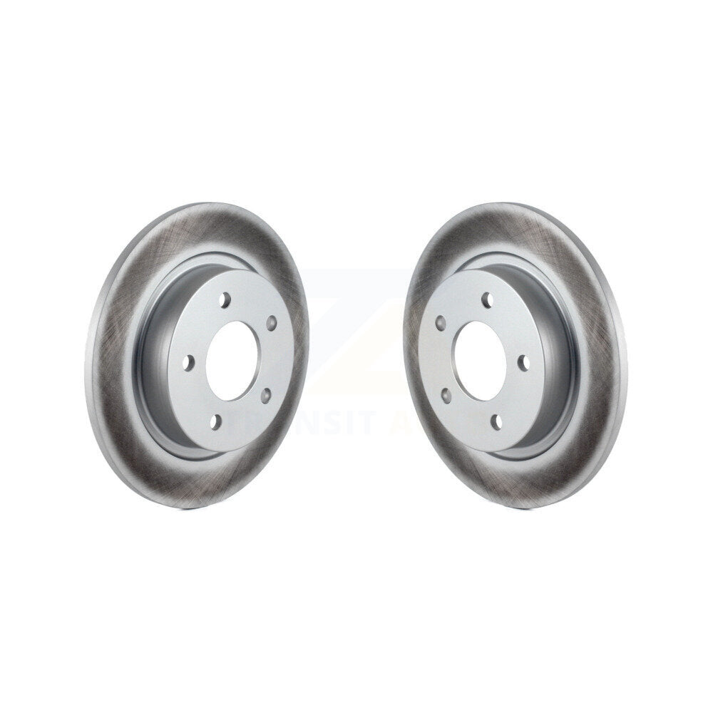 Coated Disc Brake Rotors Rear Pair For Mazda 3 Sport