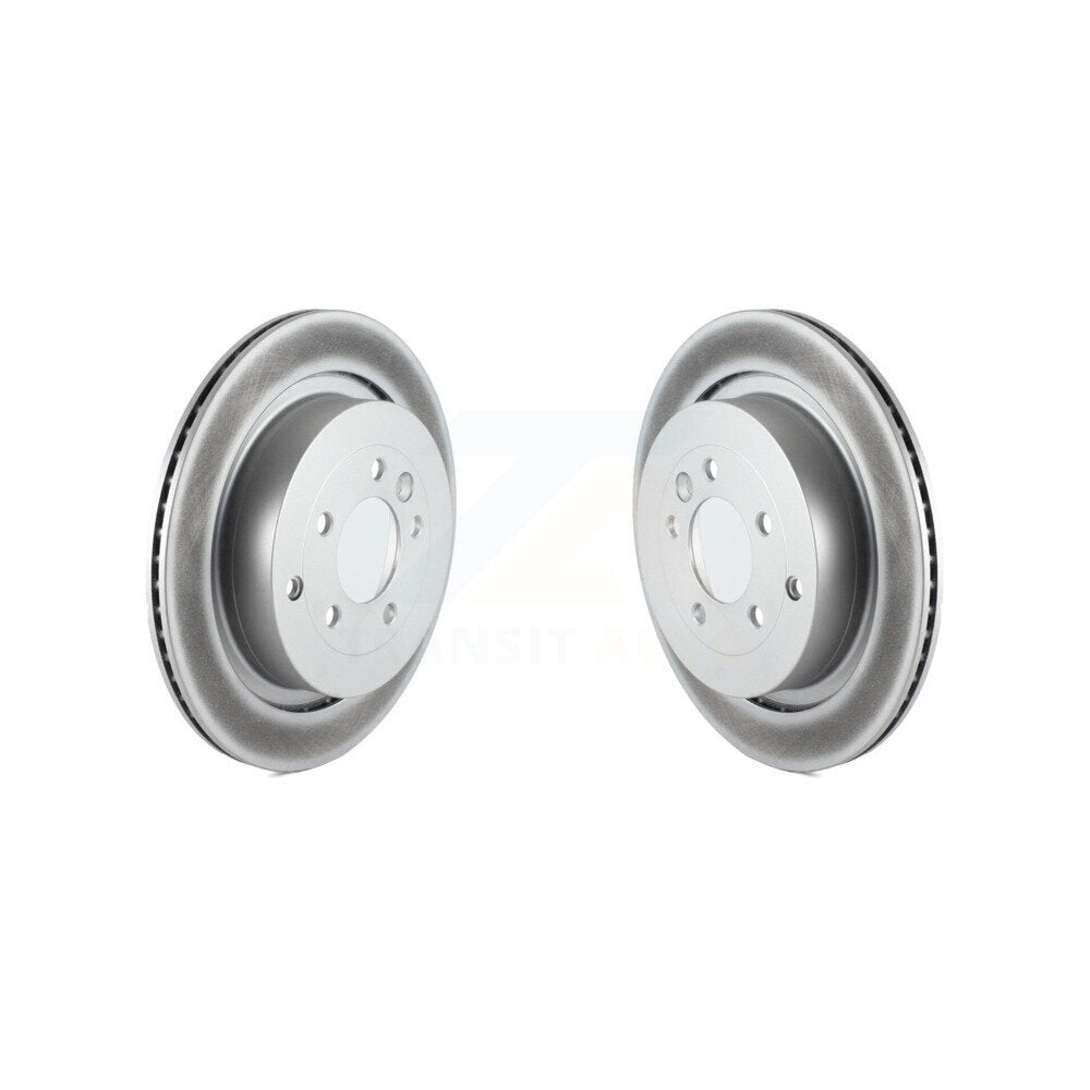 Coated Disc Brake Rotors Rear Pair For Land Rover Range Sport LR4 LR3