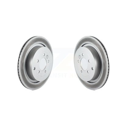 Coated Disc Brake Rotors Rear Pair For Land Rover Range Sport LR4 LR3