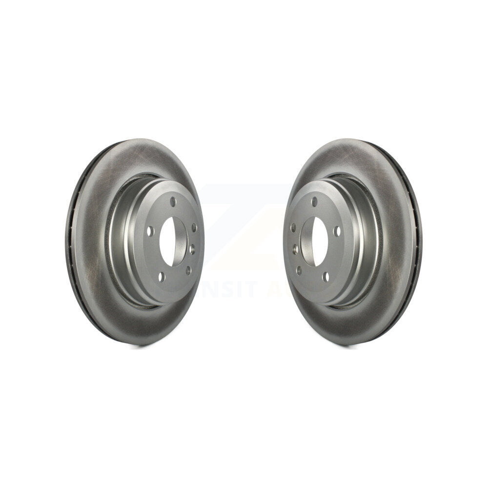Coated Disc Brake Rotors Rear Pair For BMW 530i 525i 528i