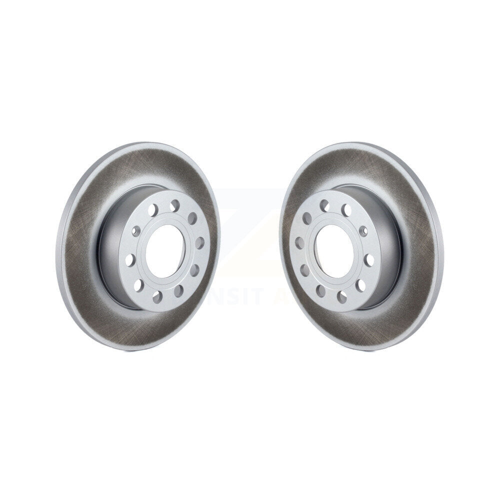 Coat Disc Brake Rotor Rear Pair For Volkswagen Jetta Rabbit Golf Audi A3 Quattro