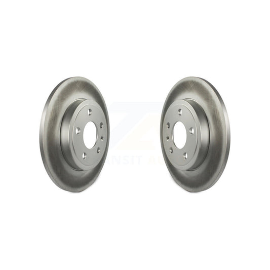 Coated Disc Brake Rotors Rear Pair For Audi A4 Quattro