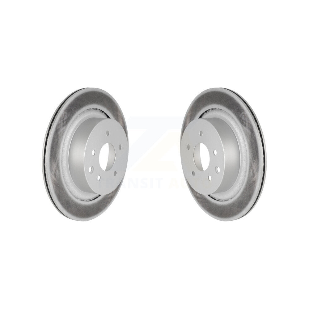 Coated Disc Brake Rotors Rear Pair For INFINITI G37 G35 Q60
