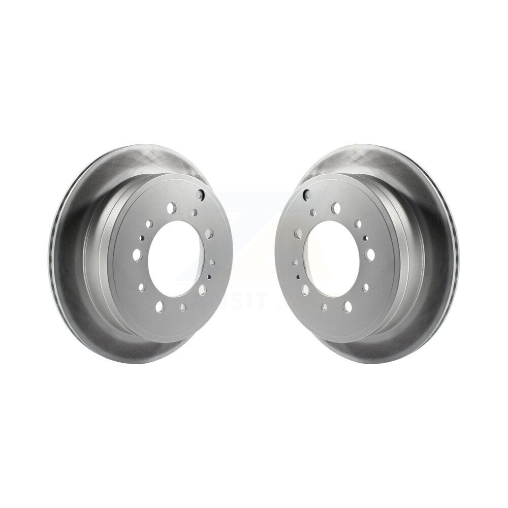 Coated Brake Rotors Rear Pair For Toyota Tundra Sequoia Lexus LX570 Land Cruiser