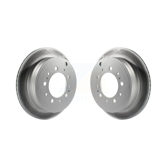 Coated Brake Rotors Rear Pair For Toyota Tundra Sequoia Lexus LX570 Land Cruiser