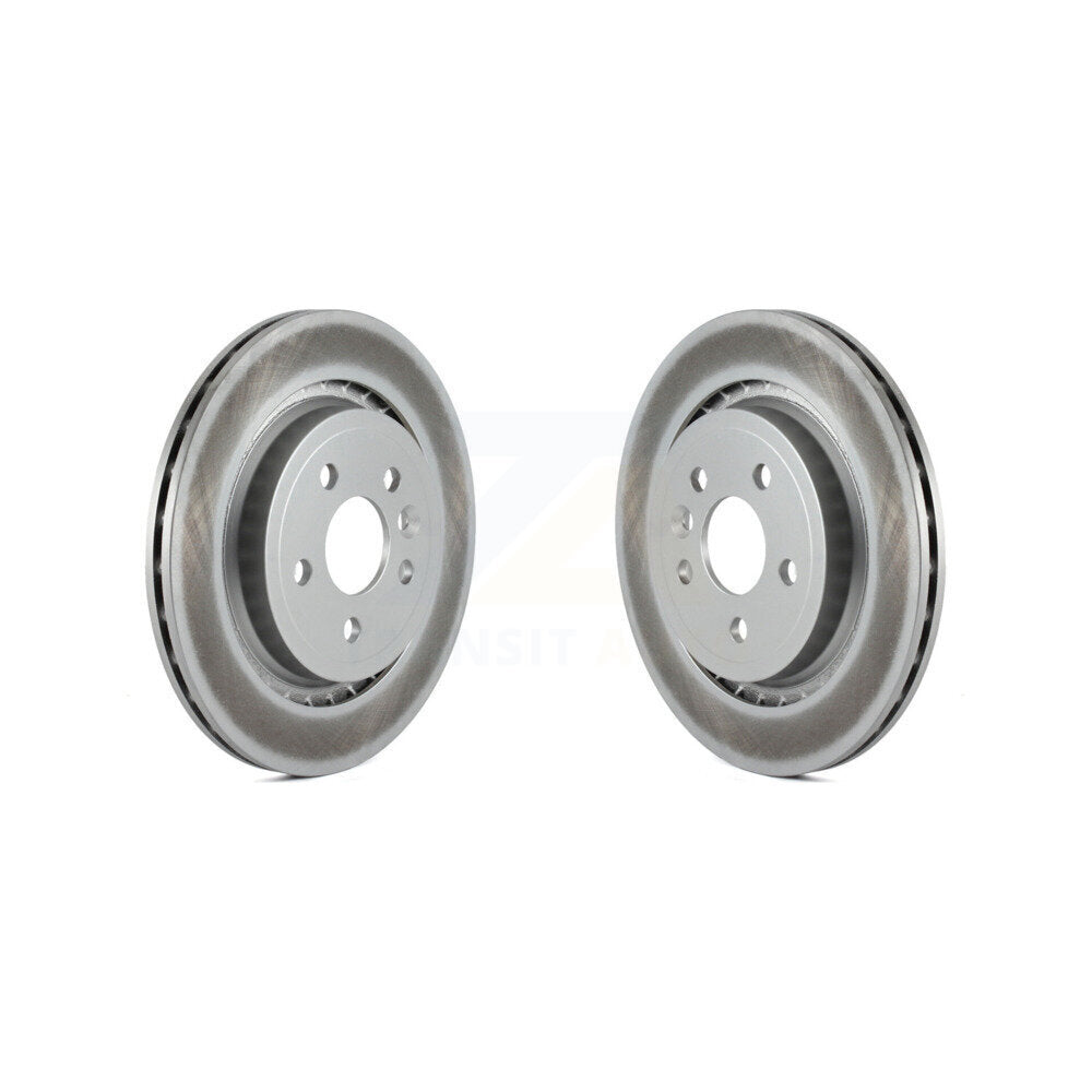 Coated Disc Brake Rotors Rear Pair For Volvo XC70 S60 V60 S80 V70