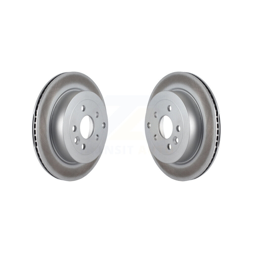 Coated Disc Brake Rotors Rear Pair For 2008-2012 Land Rover LR2