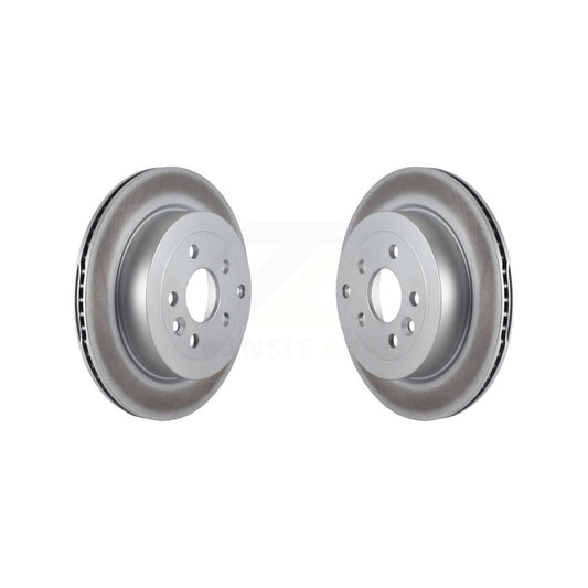 Coated Disc Brake Rotors Rear Pair For 2008-2012 Land Rover LR2
