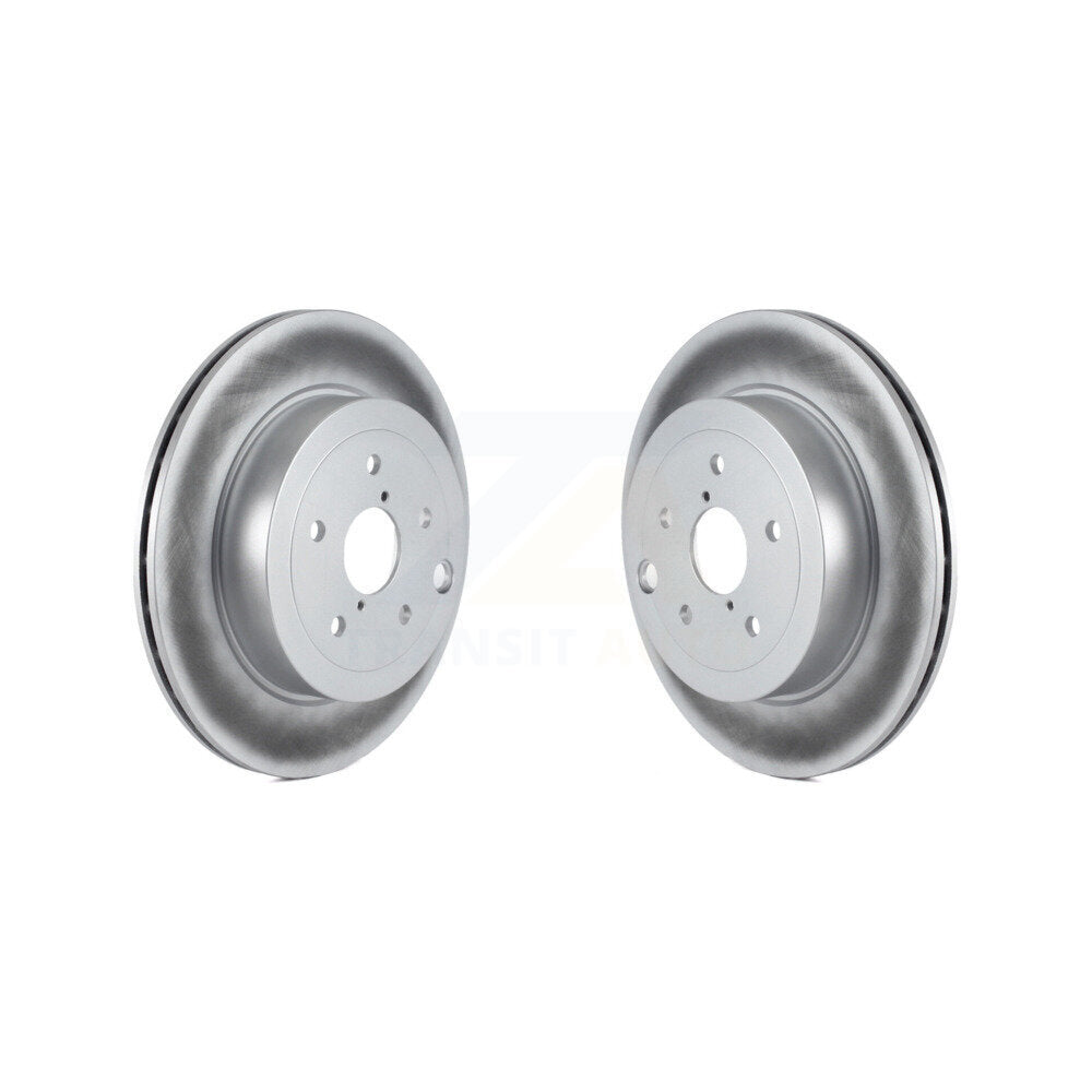 Coated Disc Brake Rotors Rear Pair For Subaru Impreza WRX STI