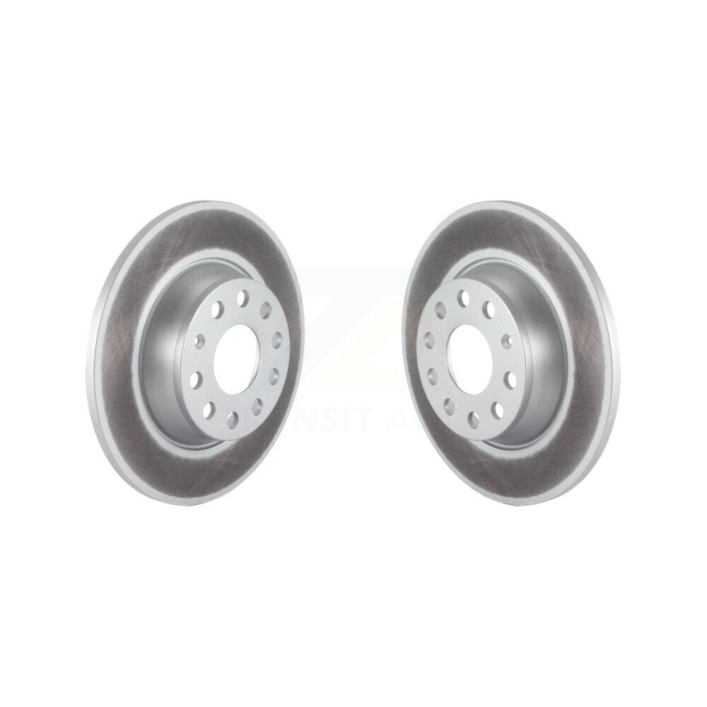 Coated Brake Rotor Rear Pair For Volkswagen Jetta GTI Passat Eos Audi A3 Quattro